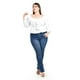 thumbnail image 4 of Blusa con volantes Roman Fashion /Tallas Extras, 1906 (Blanco) blanco 38, 4 of 5