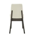 thumbnail image 6 of Weston Home Alta Wood Finish White Vegan Leather Dining Chair, Set of 2, Gray, 6 of 9