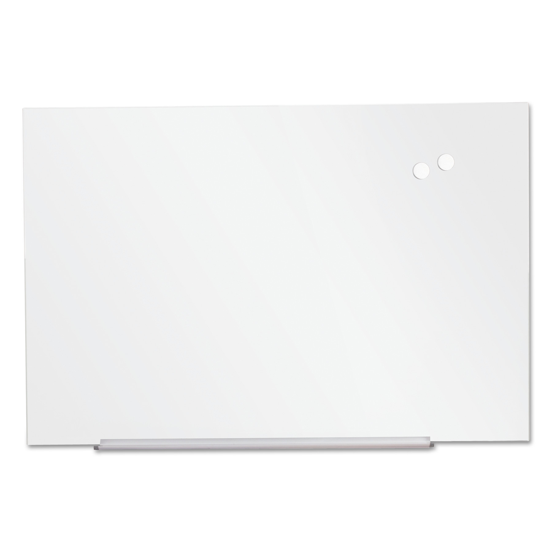 Universal Frameless Glass Marker Board, 36" x 24", White