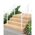 thumbnail image 1 of Outdoor Handrail Kit 2-Pack - White 4-Step Heavy Duty for Stairs, 1 of 7