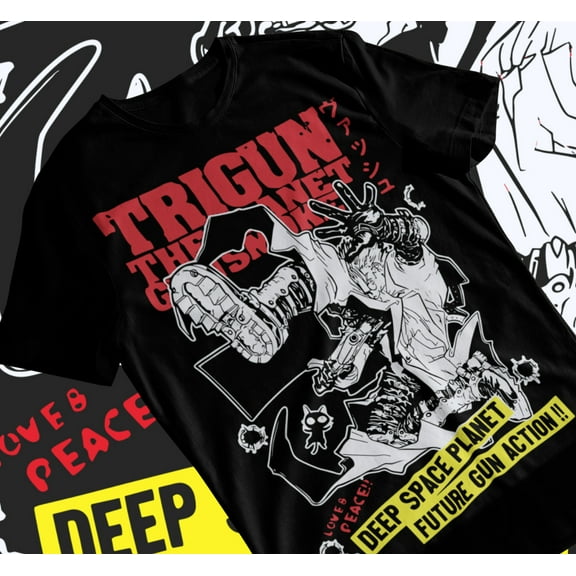 Trigun Vash The Stampede Moon Anime Manga Unisex Tshirt T-Shirt Soft Tee