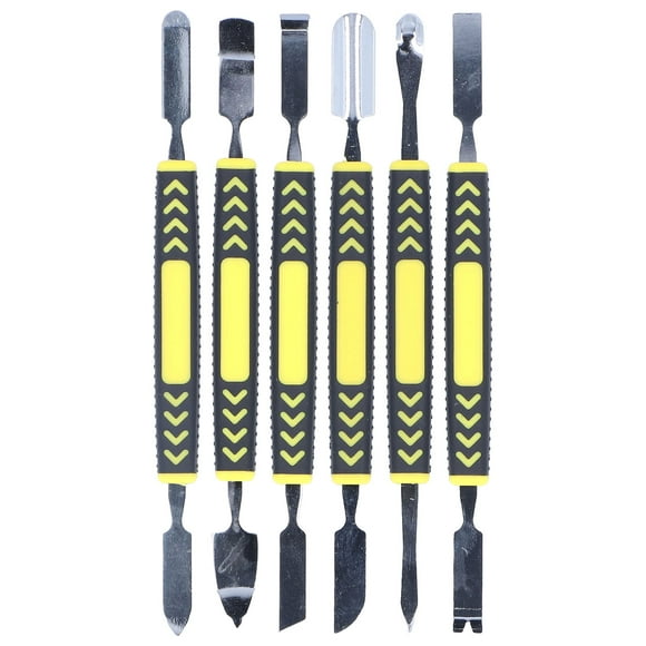 Yunxwd 6 PCS Métal Spudger Double Extrémités Pry Ouverture Spudger Prying Outil D'ouverture Ordinateur Portable Téléphone Pry Outil pour Réparation Ménager Pry Réparation Outil Kit