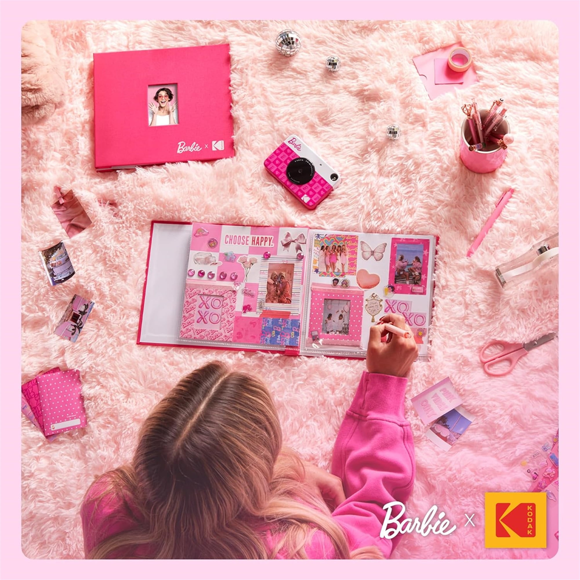 Barbie x Kodak 8x8 Pink Cloth Scrapbook Photo Album