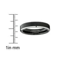 thumbnail image 4 of Metal Masters Men Women Wedding Black Tungsten Ring 4mm Matte Finish Beveled Polished Edge Comfort-Fit 12, 4 of 6