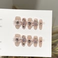 thumbnail image 3 of Purely handmade wearing nail high-end naked pink nail art piece cute European and American heavy industry full diamond flash fake nail patch, 3 of 6