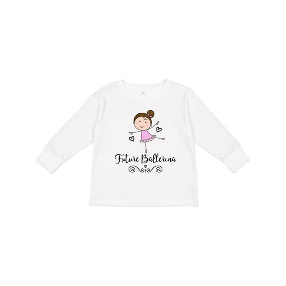 Inktastic Future Ballerina Girls Dance Girls Long Sleeve Toddler T-Shirt