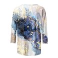 thumbnail image 5 of JINMGG 2026 Summer Womens Tops Womens Plus Size $5 Women's Fashion Printed T-Shirt 3/4 Sleeves Blouse Round Neck Casual Tops, 5 of 5