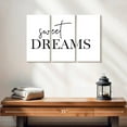 thumbnail image 2 of Elephant Stock Sweet Dreams Typography Wall Art - Horizontal Multi Panel Canvas - Bedroom Wall Decor - Inspirational And Typography Multi Panel - Black And White Decor By Nouveau Prints - 23" x 14", 2 of 4
