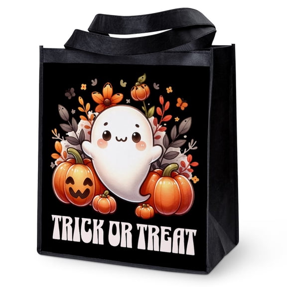 CafePress - Cute Halloween Fall Ghost - 12"x 13", 100% Recycled, Reusable Grocery Bag