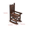 thumbnail image 2 of thinsony 1/12 Scale Mini Dollhouse Rocking Chair Wood Delicate Accessories Kids Gift, 2 of 9