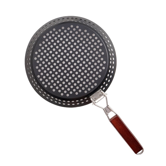 Plateau de Barbecue Pliant Rond pour Extérieur, Poêle Antiadhésive pour Pique-Nique