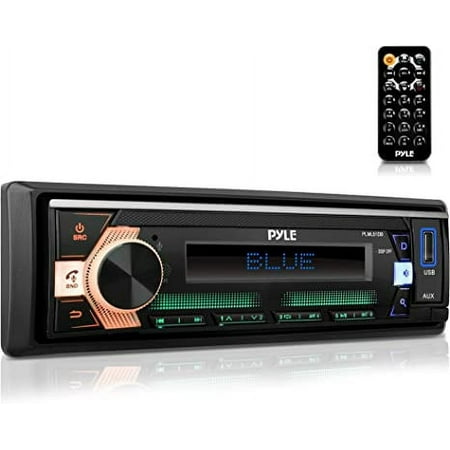 Pyle 300-Watt Stereo Receiver Power Amplifier, Single DIN, Bluetooth Compatible, 25 Band EQ (Black)