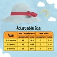 thumbnail image 3 of Protective Baby Bucket Sun Hat With UPF 50+ Protection Adjustable Infant Summer Beach Hats For Boy & Girl Breathable Toddler Swim Pool Play Sunhat With Wide Brim 2-3 Years White / Pink M, 52 CM, 3 of 5