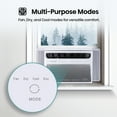 thumbnail image 6 of Hisense 10,000 Btu 115 V 450 Sq ft Window-Mount Air Conditioners, White, 6 of 13