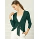 thumbnail image 3 of Cardigan Dobladillo Rizado RebeDe Punto Frente De CorbaPaMujeres Verde XL, 3 of 6