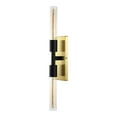 thumbnail image 6 of SAFAVIEH Nyx 2-Light LED Brass Gold Iron Wall Sconce with Clear Glass Shade, 6 of 8