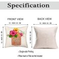 thumbnail image 4 of Home Sweet Home Spring Flower Pillow Covers 18x18 Inch Floral Leaves Rustic Farmhouse Decorations Throw Pillow Cover Bloom Cotton Linen Square Pillow Cases for Sofa Couch, 4 of 6
