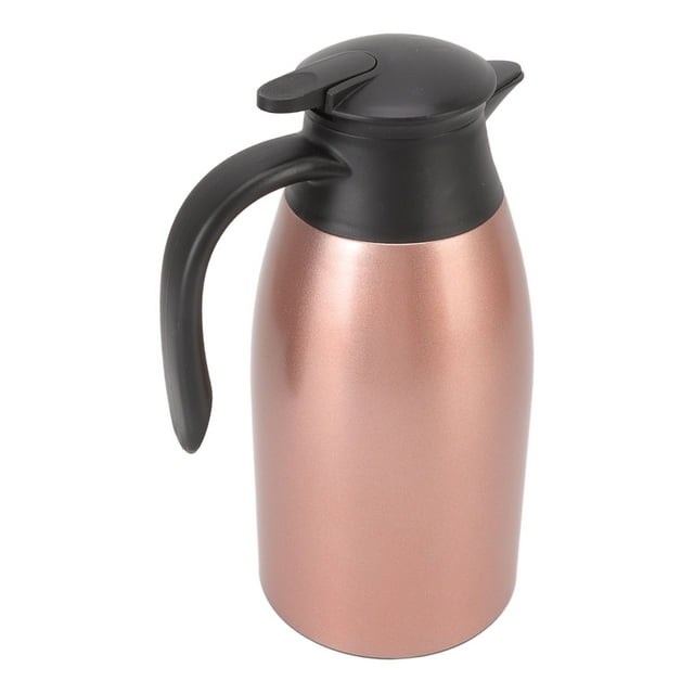 Café, Capacité de 2 L, Café Thermique en Acier Inoxydable 304, Température Verrouillable 24 Heures, Isolé sous Vide avec Couvercle Étanche et Poignée Portable pour Café, Thé, Boisson