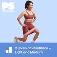 thumbnail image 4 of POPSUGAR No-Roll Fabric Hip Bands Set, Light & Medium Resistance, Blue/Coral, 4 of 8