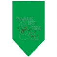 thumbnail image 1 of Snowman's Best Friend Rhinestone Bandana Emerald Green Large, 1 of 1