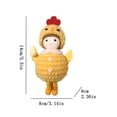 thumbnail image 4 of CoreLiving Easter Crochet Animal Hanging Ornaments Round Belly Chicken Chick Holding Egg Plush Doll for Holiday Scene Décor Positive Emotional Support Gift, 4 of 6