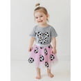 thumbnail image 4 of BemeyourBBs Kids Toddler Baby Girl Baseball Outfit Infant Baby Girls Summer Clothes Cute Bowknot Embroidery Short Sleeve T Shirt Tops Tulle Tutu Skirt Set 2Pcs Toddler Baby Girl Summer Outfit, 4 of 9