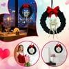 MIARHB Gothic Skull Lover Valentine'S Day Wreath Decoration Lovers Door Hanging