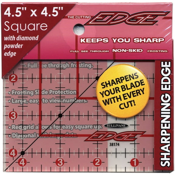 Sullivans The Cutting EDGE Frosted Ruler-4-1/2"X4-1/2"