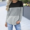 thumbnail image 5 of 2026 ! under $5 asdoklhq Pregnant Clothes s Women Maternity Long Sleeve Striped Nursing Tops T-shirt For Breastfeeding, 5 of 9