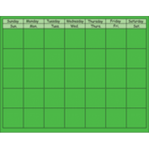 SHAPES ETC. Horizontal Calendar - Green