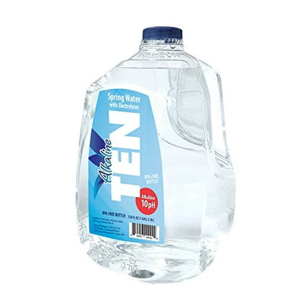 TEN Alkaline Spring Water, pH 10, High in Electrolytes - 128 Fl Oz
