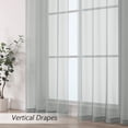 thumbnail image 3 of Chyhomenyc Light Grey Sheer Curtains 96 Inches Long 2 Panels Set, Light Filtering Solid Window Curtain Panels for Living Room, Rod Pocket Soft Voile Curtain Drapes for Bedroom，Each 42"Wx96"L, 3 of 8