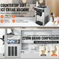 thumbnail image 3 of SHENGJINSH Ice Cream Maker, 3 Flavors 5.3-7.4 Gal/H, 2200W Commercial Ice Cream Machine with LED Display Auto Clean, 3 of 9