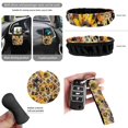 thumbnail image 6 of Yuyamidu Bee Car Seat Cover Full Set of 15 Sunflowers Steering Wheel Cover Seat Belt Covers Trash Can Air Vent Organizer Box Rear View Mirror Cover Coasters Key Chain Car Interior Accessories, 6 of 7