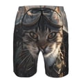 thumbnail image 3 of Cauagu Pilot Cat In Vintage Plane Print Men's Swim Trunks,Hawaiian Bathing Suit Swimsuits Beach Shorts with Pockets for Men Quick Dry Swimming Board Shorts-XX-Large, 3 of 6