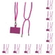 thumbnail image 2 of sweethay Cordones anticaída universales para teléfono móvil, cordón de cuerda de nailon para colgar en el cuello DIY, correa para el cuello, Rosa roja 10piezas, 2 of 4