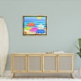 thumbnail image 5 of Stupell Industries Vibrant Sun Umbrellas Summer Beach Shore Scene Graphic Art Metallic Gold Floating Framed Canvas Print Wall Art, Design by Maret Hensick, 5 of 5