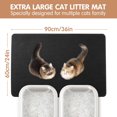 thumbnail image 2 of AIR-Extra Large Cat Litter Mat 90 X 60 cm Kitty Litter Trapping Mat for Litter Box - Honeycomb Black Hole Design - Waterproof, Urine Proof Trapper - Scatter Control, Easy Clean Rug for Litter Tray, 2 of 4
