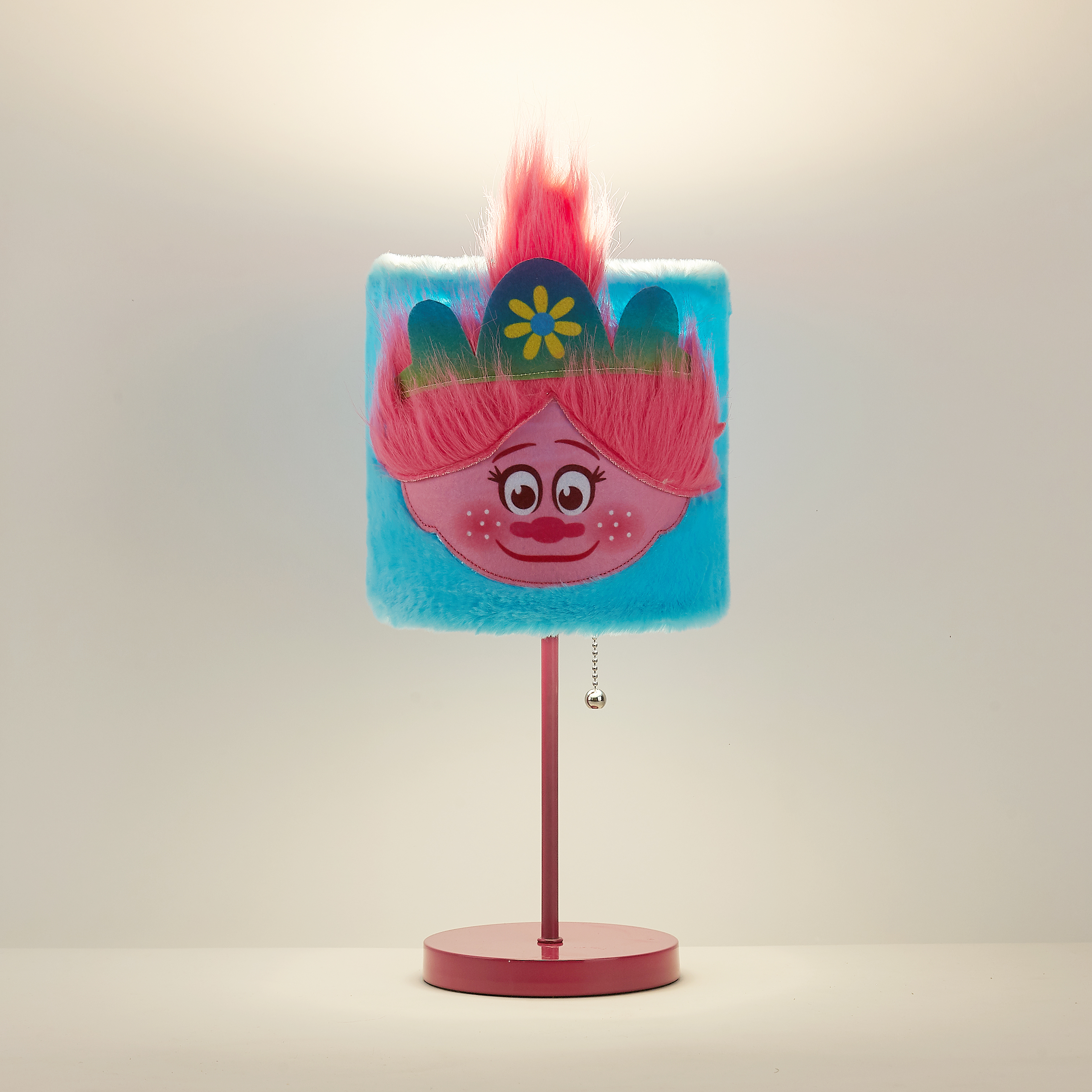 Trolls Soft Plush Kids' Table Stick Lamp Light, Plug-in, 15", Dreamworks, Pink, Matte Finish - image 4 of 4