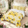 thumbnail image 2 of Erosebridal Rustic Bug Bee King Size Comforter Sets,Watercolor Animals Comforters King Size,Cream Black,Polkadot Reversible,3-Piece,1 Comforter and 2 Pillowcases, 2 of 7