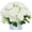 color a, variant on White Artificial Flowers Fake Flowers Bulk, 6 Bundles, Faux White Silk Peonies Bouquet for Farmhouse Home Vase Boho Wedding Table Centerpiece Decoration