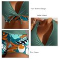 thumbnail image 4 of Swimsuit, Print Pattern Bikini Halter Neck  for Pool White,Black,Light Green,OD Green,Dark Green, 4 of 5