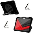 thumbnail image 4 of SaniMore for iPad 10th Generation 10.9" 2022 Case with Pencil Holder, 3-Layer Protection Cover Built-in Shoulder & Handle Strap & Kickstand Military Grade Shockproof Protective Shell, Black, 4 of 8
