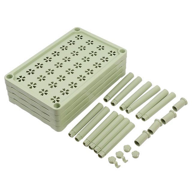 Estante de Almacenamiento de Plástico para Baño Zhivalor Cuadrado Verde