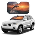 thumbnail image 2 of Fuzoiu Sunset Dancing Dolphin B Print Car Windshield Sunshade,Foldable Reflective Sun Visor,Windshield Sun Shade,UV Rays Sun Visor Shade,Auto Front Sun Shield Shade-Medium, 2 of 8