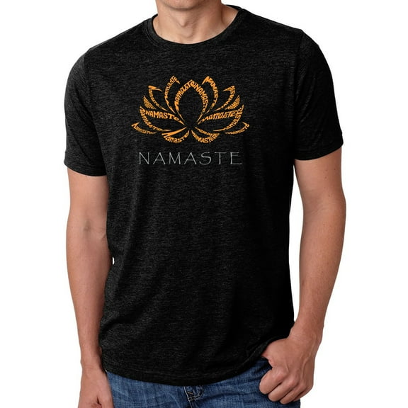 LA Pop Art Men's Premium Blend Word Art T-shirt - Namaste
