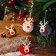 thumbnail image 2 of 1Pcs Christmas Cute Wool Felt Wooden Elk Pendants Tree Decorations Deer Craft Ornament for 2024 New Year Xmas Tree Decor, 2 of 5
