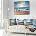 thumbnail image 3 of Designart Sea Sunset - Seascape Photography Throw Pillow - 16x16, 3 of 5