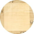 thumbnail image 1 of Ahgly Company Indoor Round Contemporary Sun Yellow Solid Area Rugs, 6' Round, 1 of 6