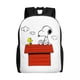 thumbnail image 3 of Mochila para portátil personalizada con paisaje de Van Gogh, Snoopy y Charlie Brown, mochila informal para mujer, para estudiantes universitarios, bolsa Peanuts, 3 of 5